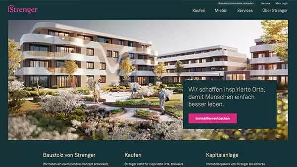 Screenshot Strenger website